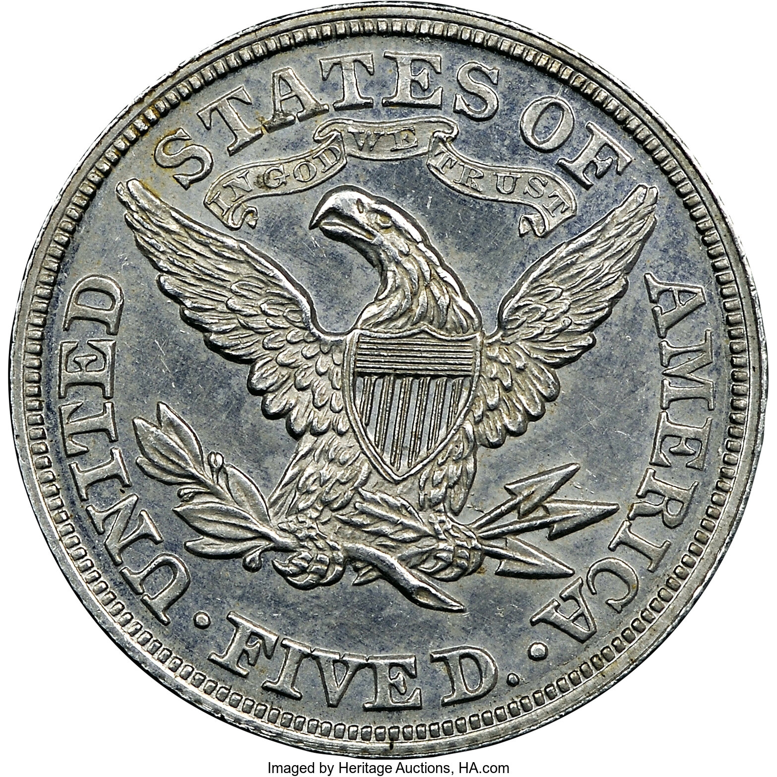 image for: 1868 $5 Five Dollar, Judd-660, Pollock-733, Low R.7, PR63 NGC....