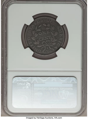 image for: 1805 1C S-269, B-3, R.1, VG8 NGC. Our EAC Grade Good 6. The sole 1805 marriage with a pointed 1 in the date. The reverse di...