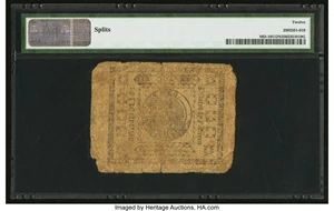 image for: Maryland August 14, 1776 $6 PMG Fine 12 Net....