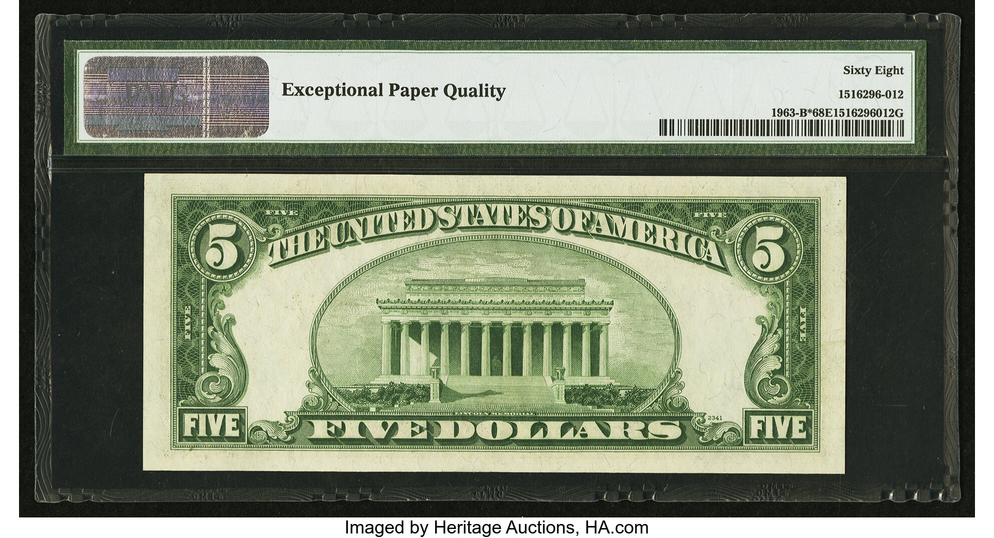 image for: Top Pop Fr. 1963-B* $5 1950B Federal Reserve Note. PMG Superb Gem Unc 68 EPQ....