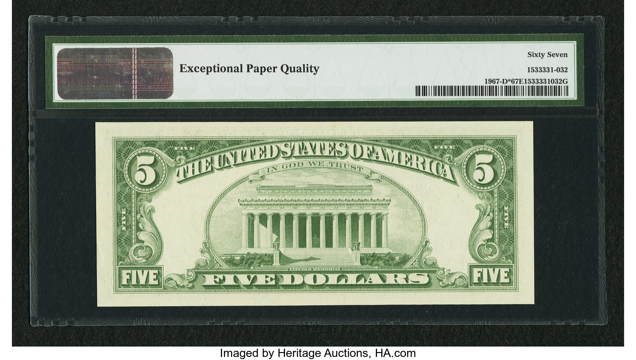 image for: Fr. 1967-D* $5 1963 Federal Reserve Star Note. PMG Superb Gem Unc 67 EPQ....