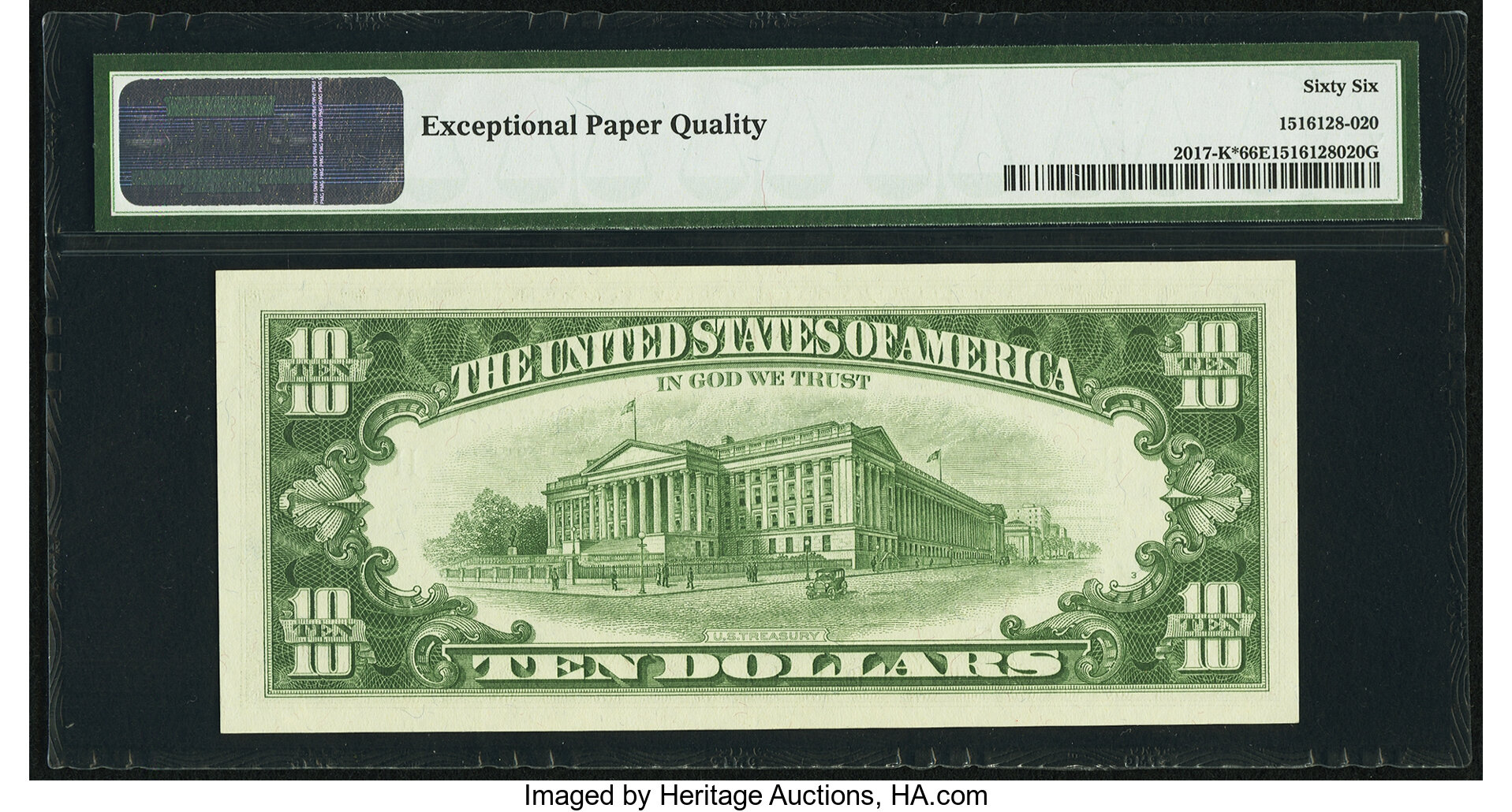 image for: Fr. 2017-K* $10 1963A Federal Reserve Note. PMG Gem Uncirculated 66 EPQ....