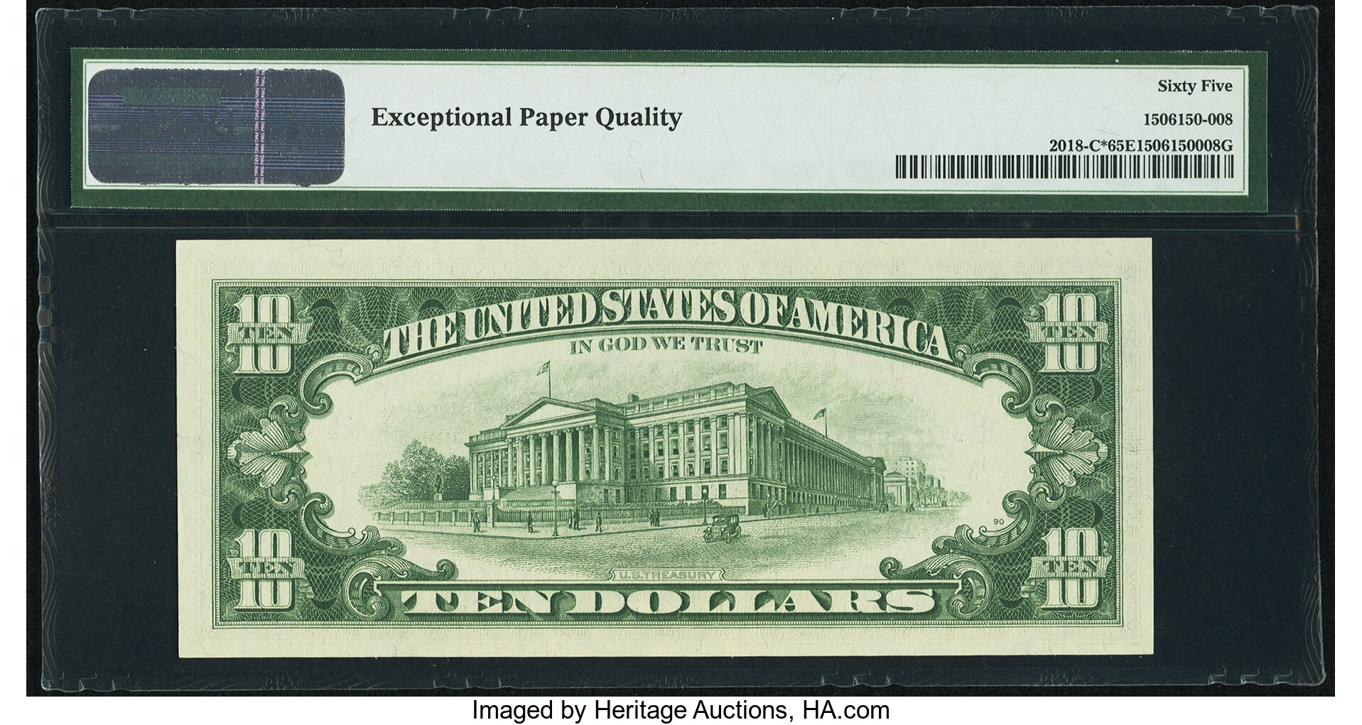 image for: Fr. 2018-C* $10 1969 Federal Reserve Note. PMG Gem Uncirculated 65 EPQ....