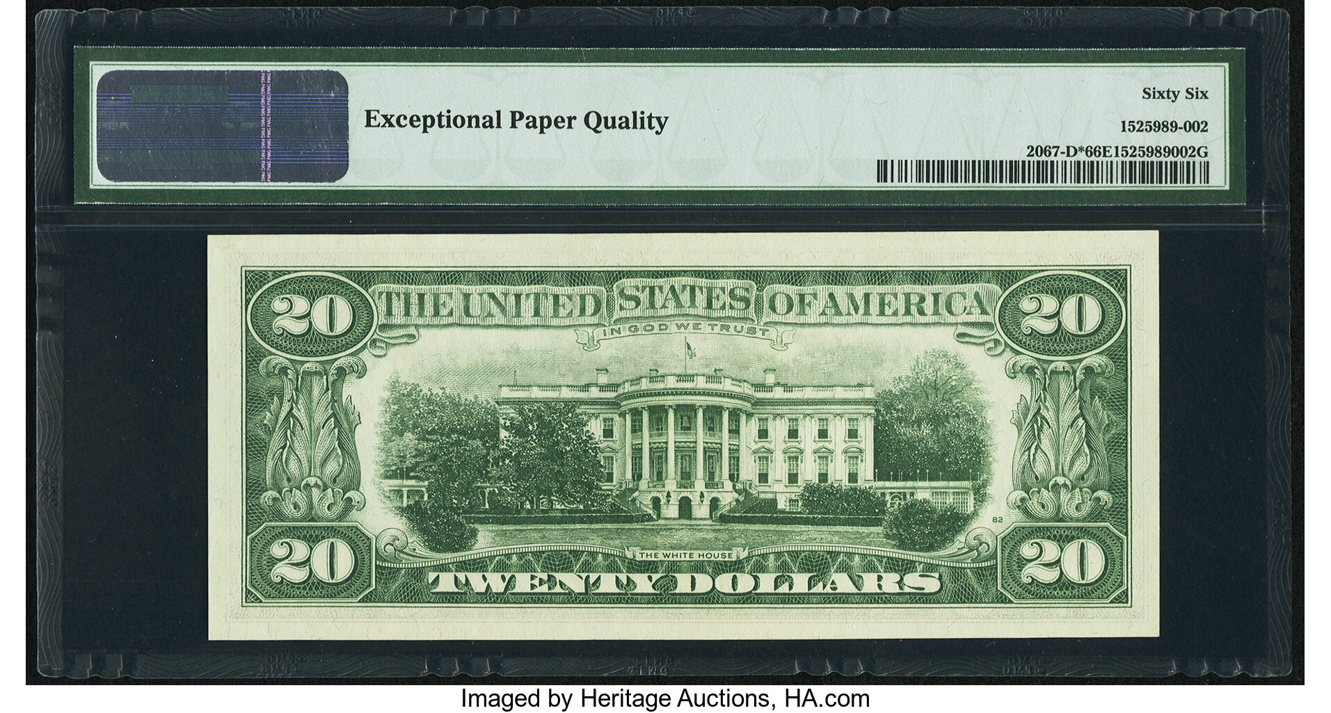image for: Fr. 2067-D* $20 1969 Federal Reserve Note. PMG Gem Uncirculated 66 EPQ....