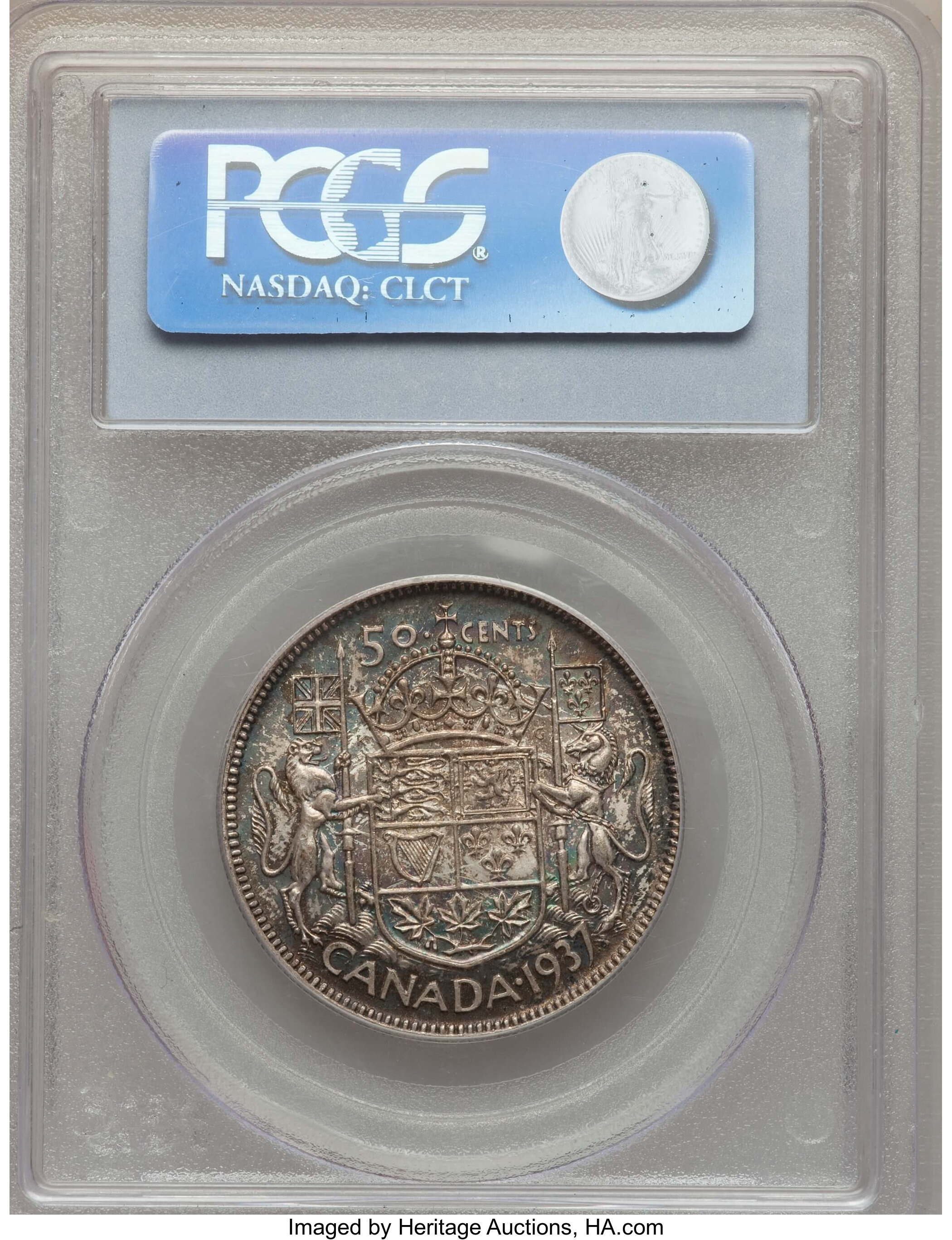 image for: George VI 50 Cents 1937 MS64 PCGS