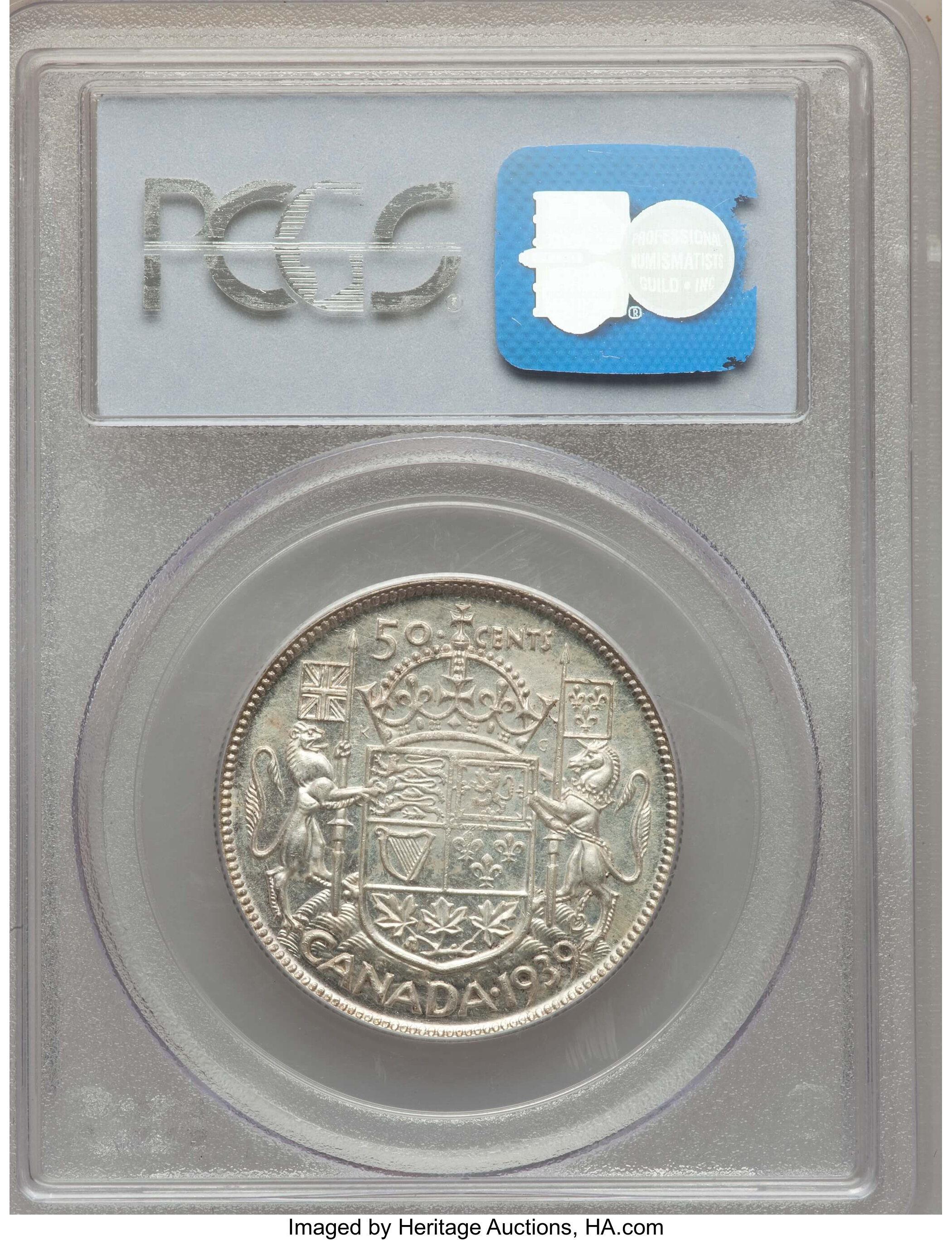 image for: George VI 50 Cents 1939 MS63 PCGS