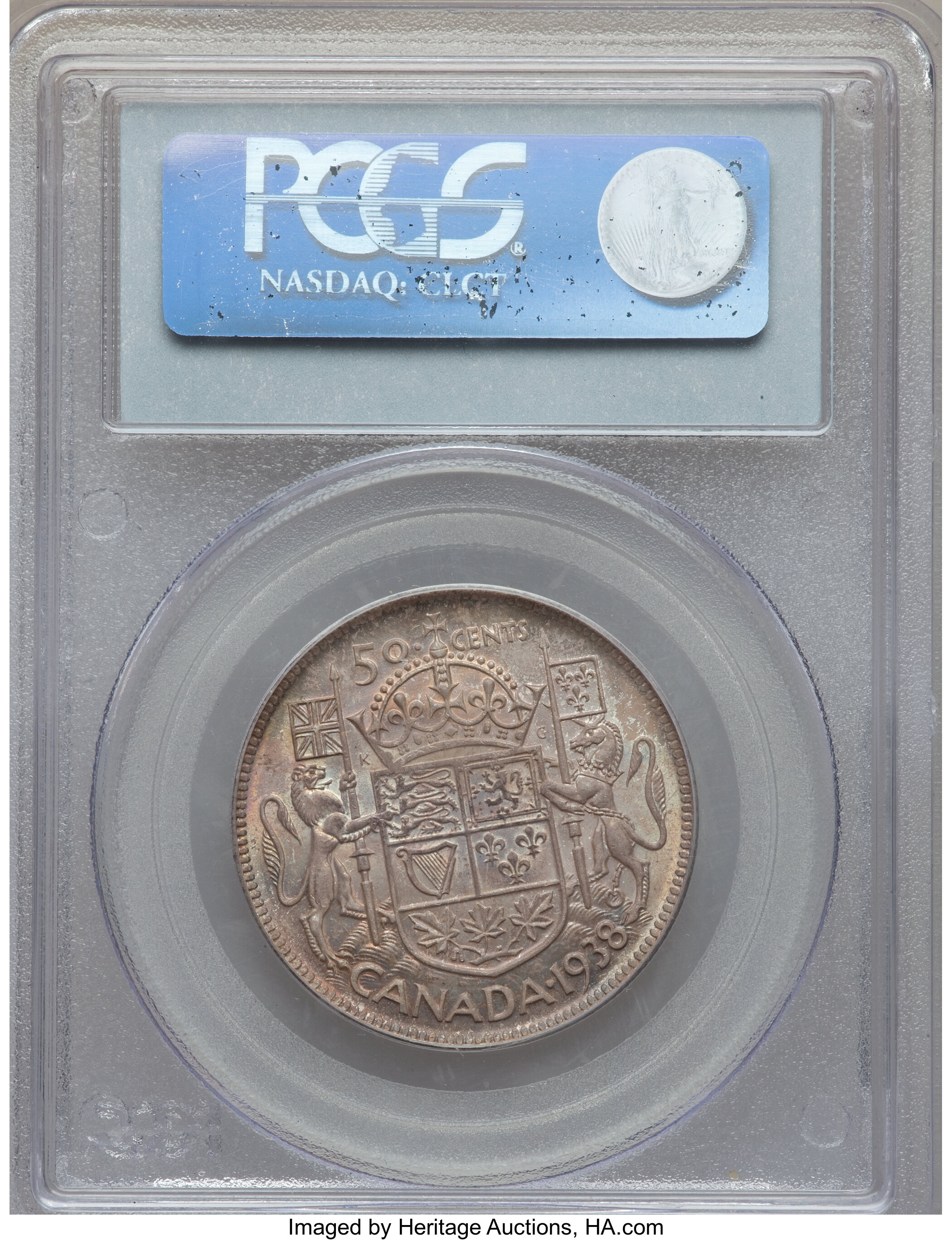 image for: George VI 50 Cents 1938 MS63 PCGS