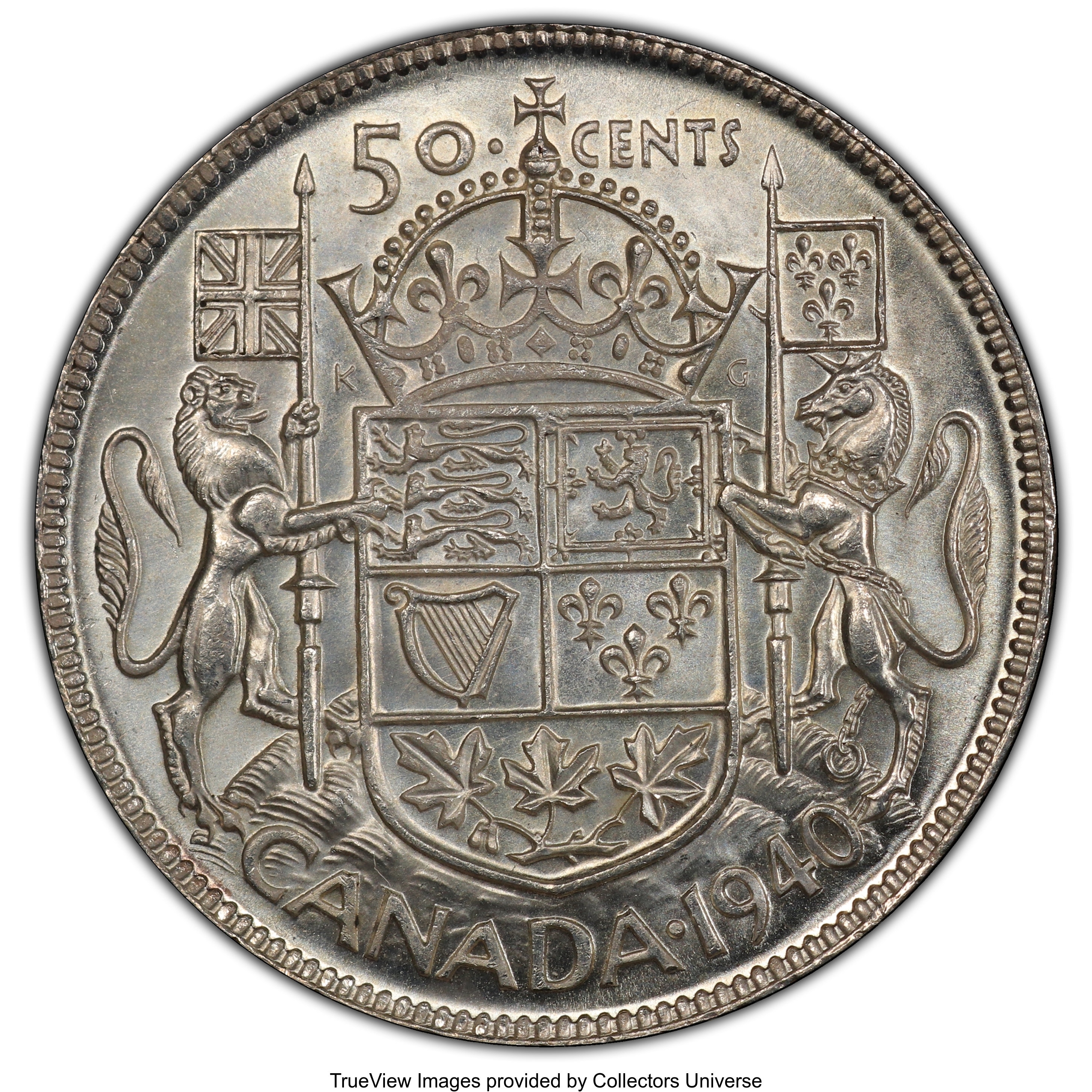 image for: George VI 50 Cents 1940 MS64 PCGS