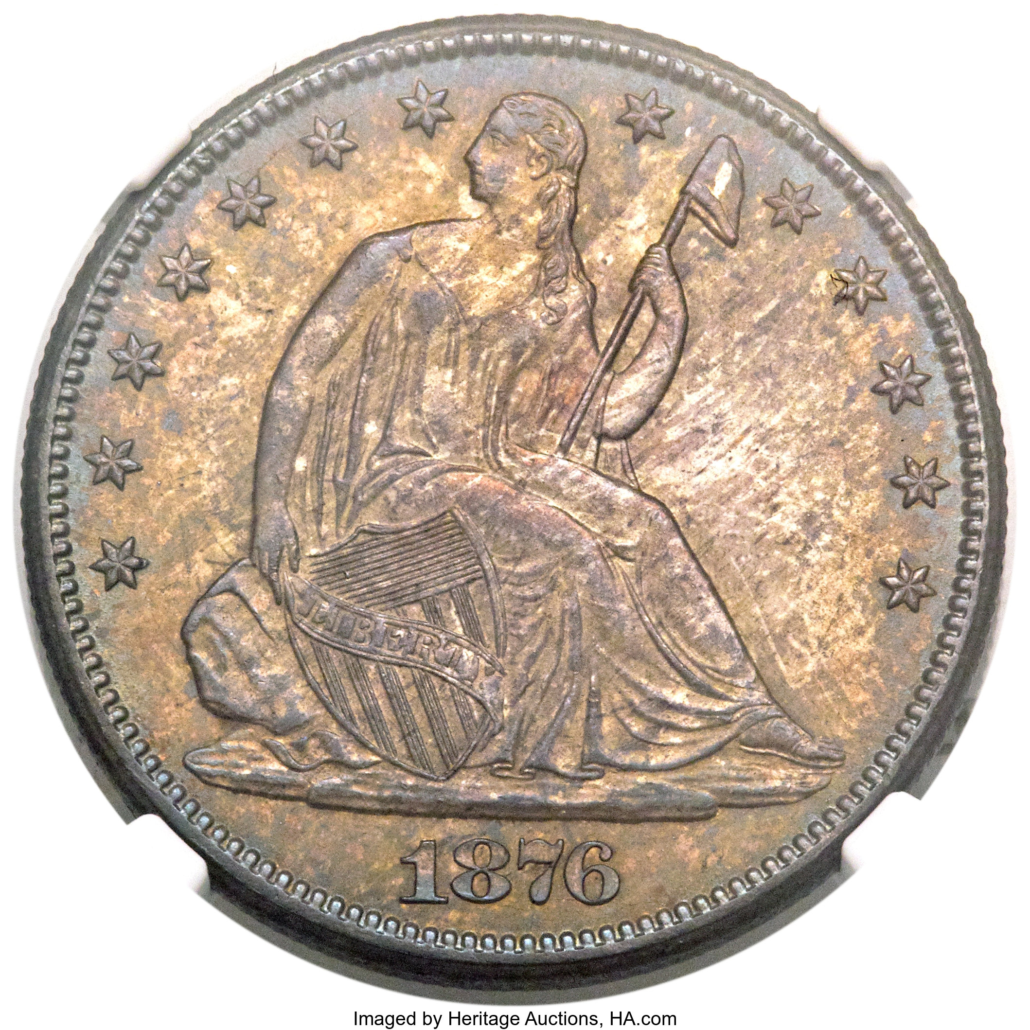 1876-CC 50C MS65 NGC. WB-103, Die Pair 2, R.3. ...
