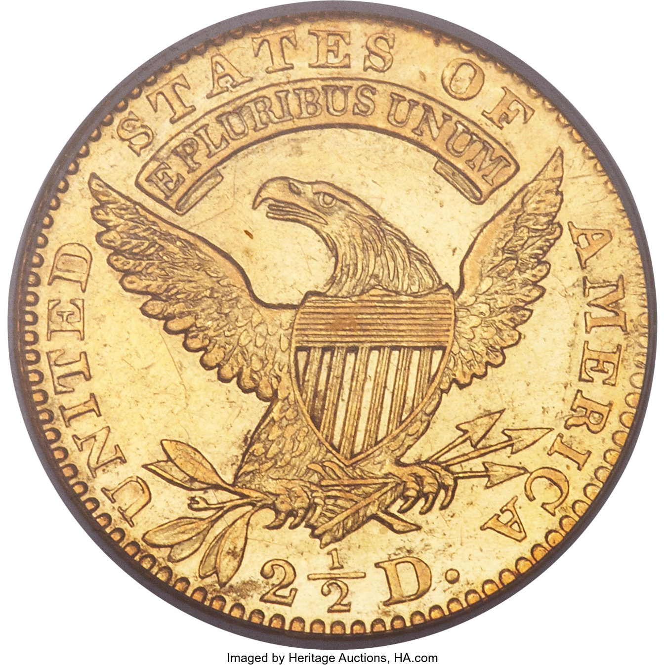 image for: 1826/5 $2 1/2 AU55 PCGS. BD-1, High R.5....