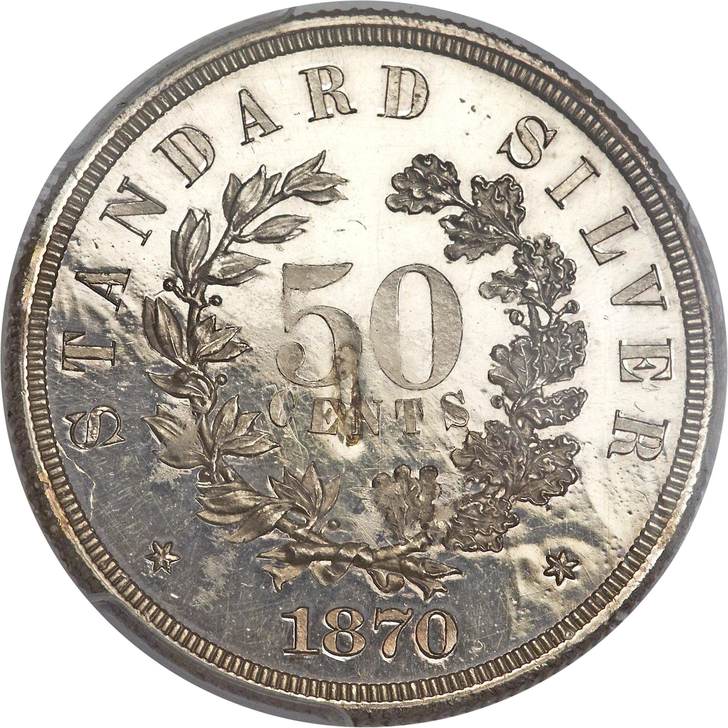 image for: 1870 50C Standard Silver Half Dollar, Judd-963, Pollock-1059, Low R.7, PR61 PCGS....