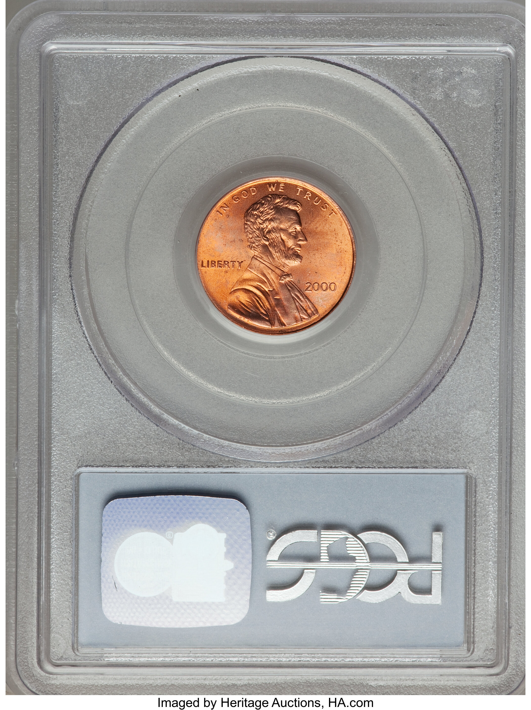 image for: 2000 1C Wide AM MS66 Red PCGS. PCGS Population (407/347). NGC Census: (0/0)....