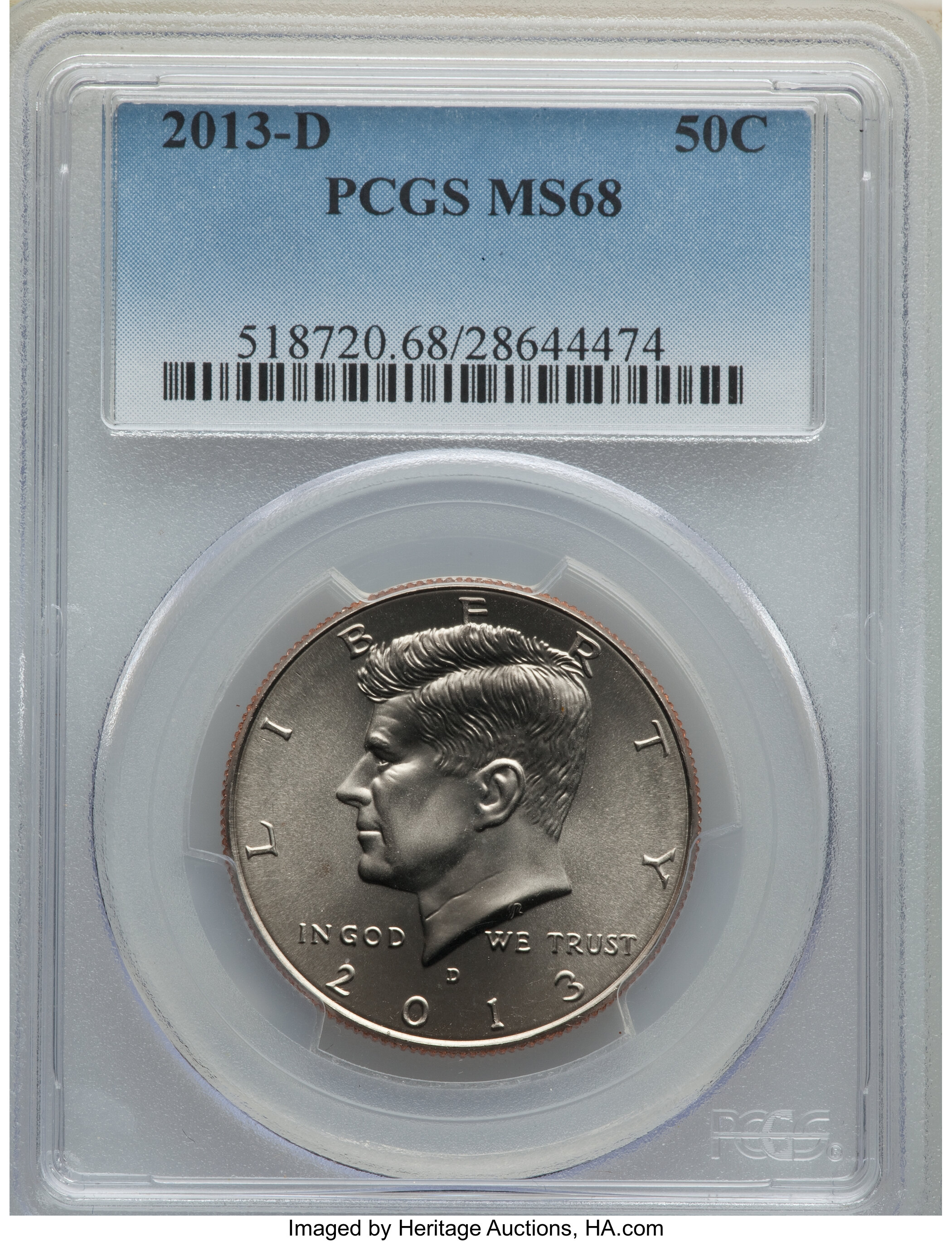 image for: 2013-D 50C MS68 PCGS. PCGS Population: (58/0). NGC Census: (0/0). CDN: $100 Whsle. Bid for NGC/PCGS MS68. From The Ma...