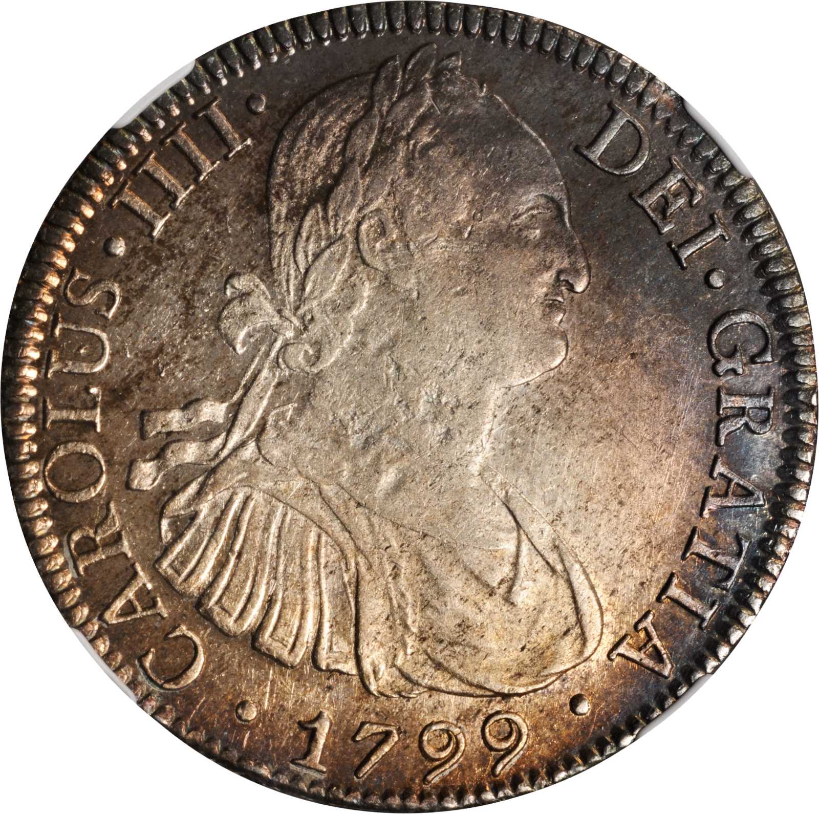 MEXICO. 8 Reales, 1799-MoFM. Charles IV (1788-1808). NGC AU-50.