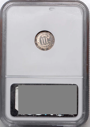image for: 1858 Silver Three-Cent Piece. Proof-65 Cameo (NGC). CAC.