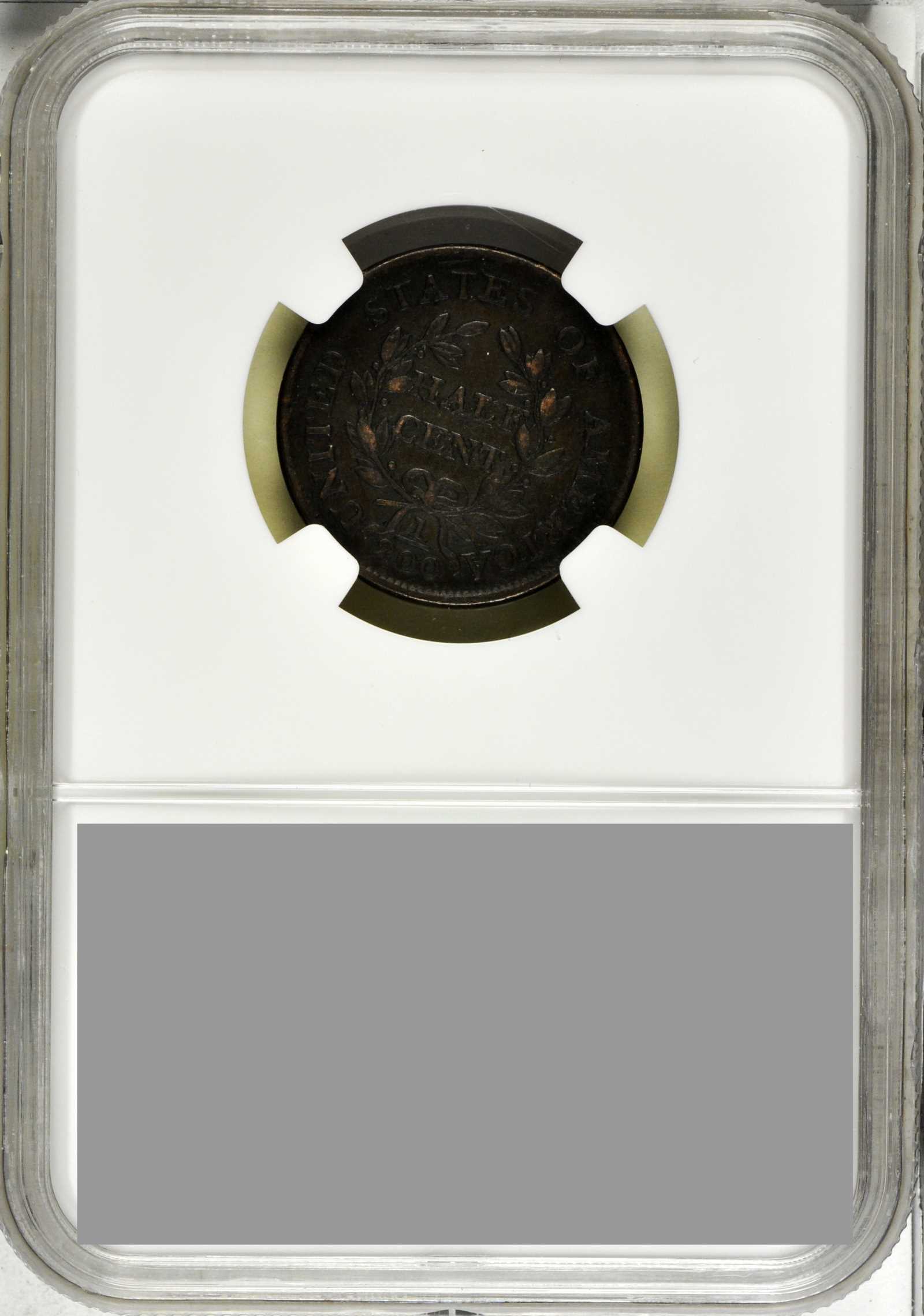 1804 1/2c Crosslet 4, Stems, C-9 MS BN VF35 BN thumbnail 6