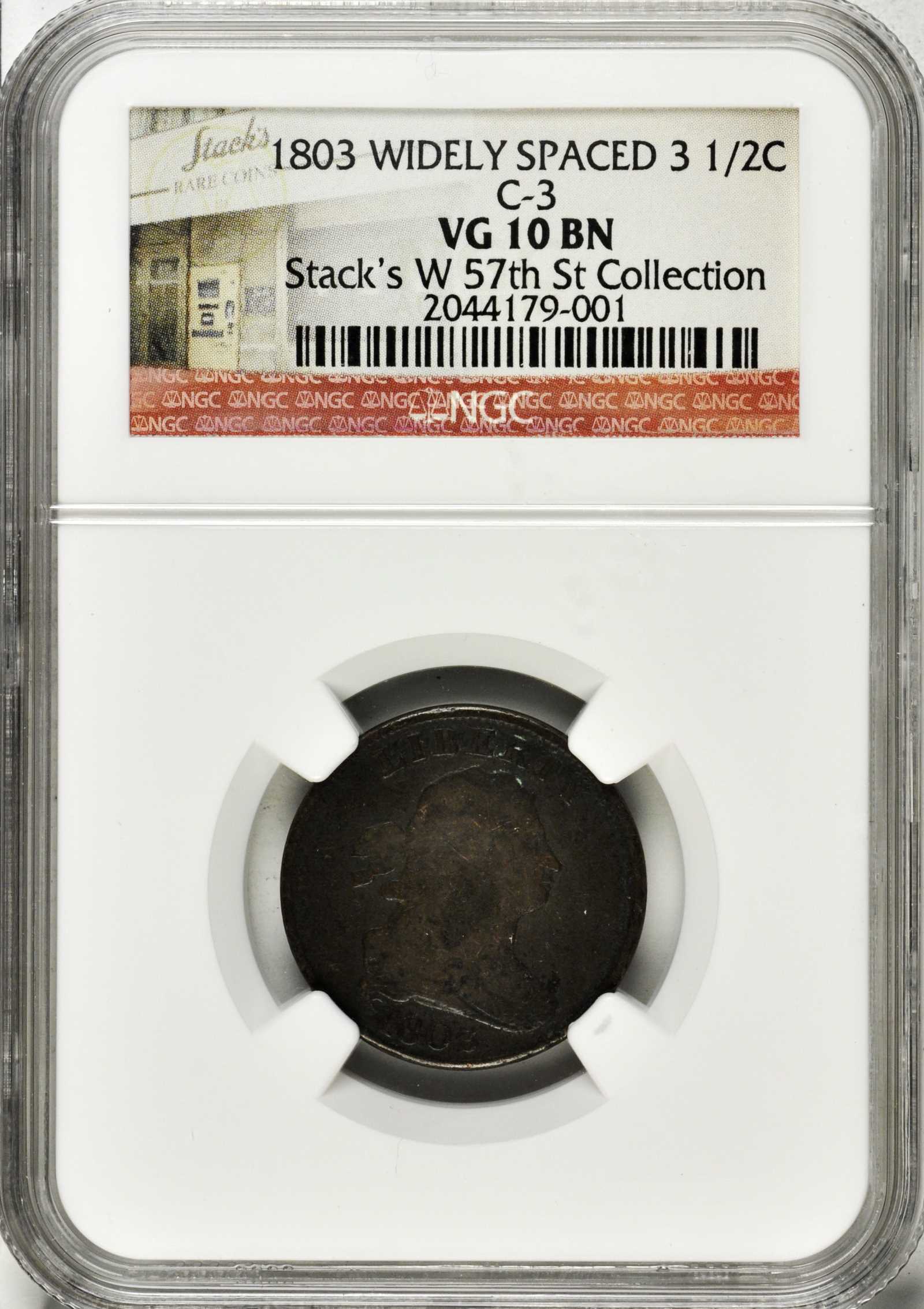 1803 1/2c C-3 MS BN VG10 BN thumbnail 4