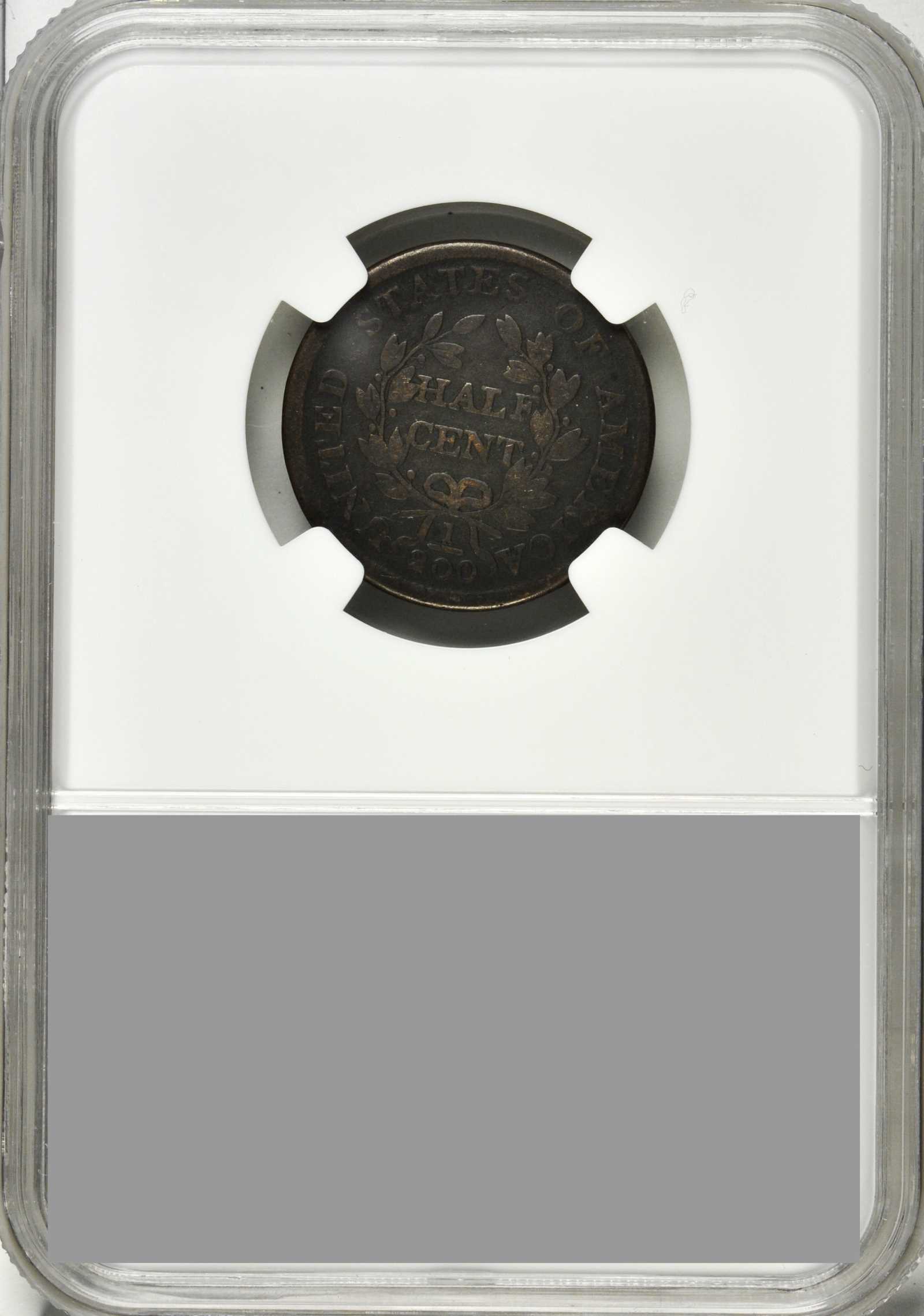 1804 1/2c Crosslet 4, Stems, C-9 MS BN VG10 BN thumbnail 3