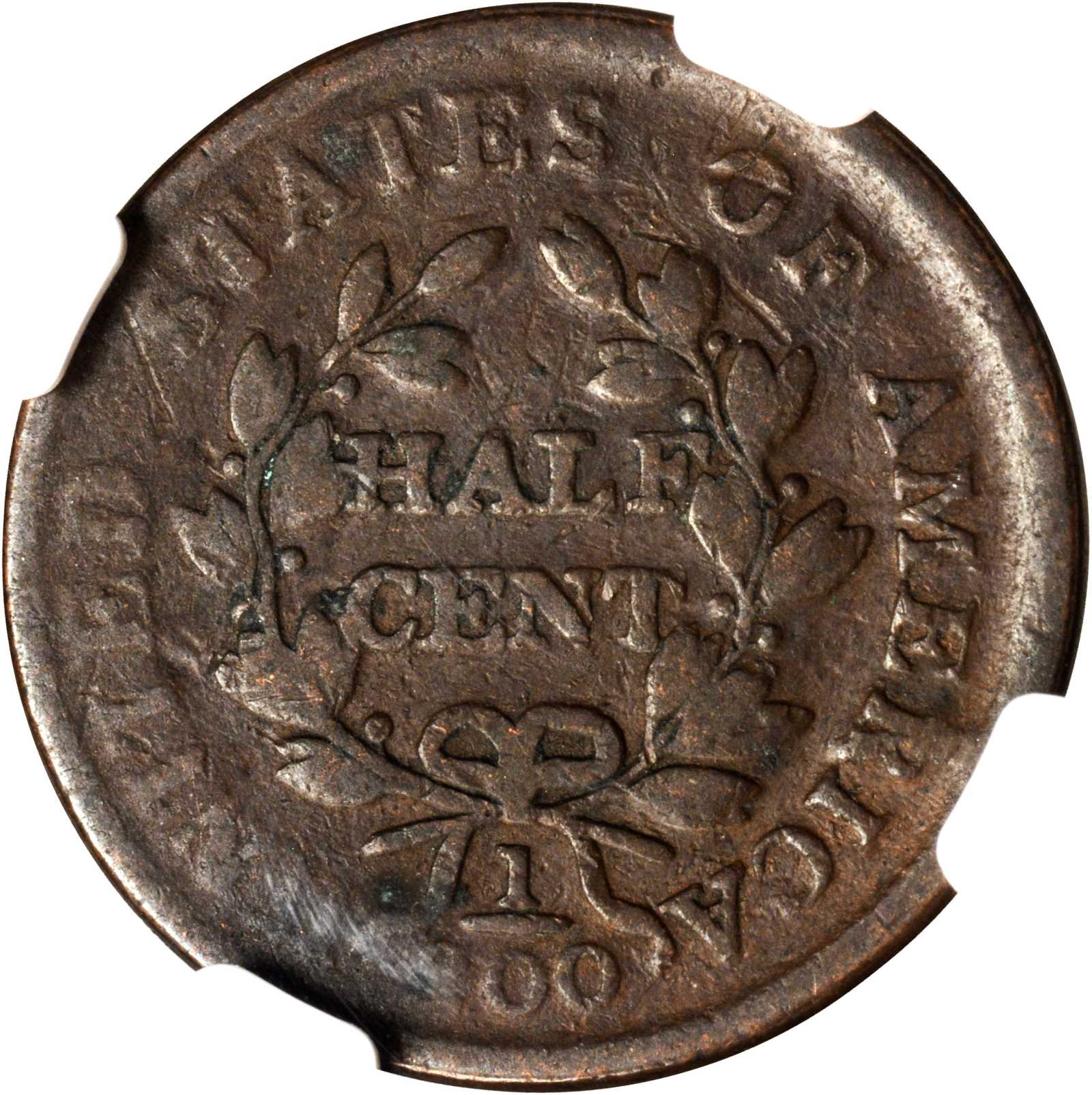 1804 1/2c Crosslet 4, Stems, C-10 MS BN G4 BN thumbnail 4