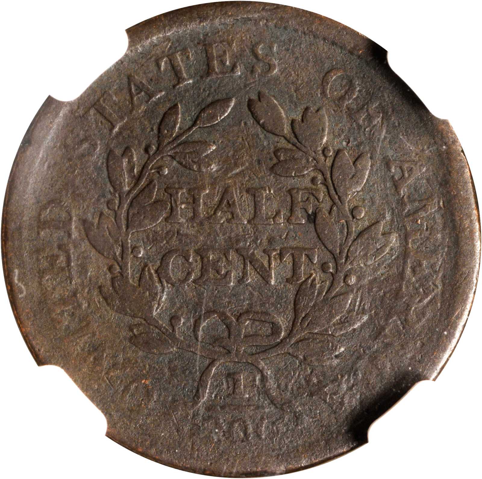 1804 1/2c Crosslet 4, No Stems, C-12 MS BN G6 BN thumbnail 2