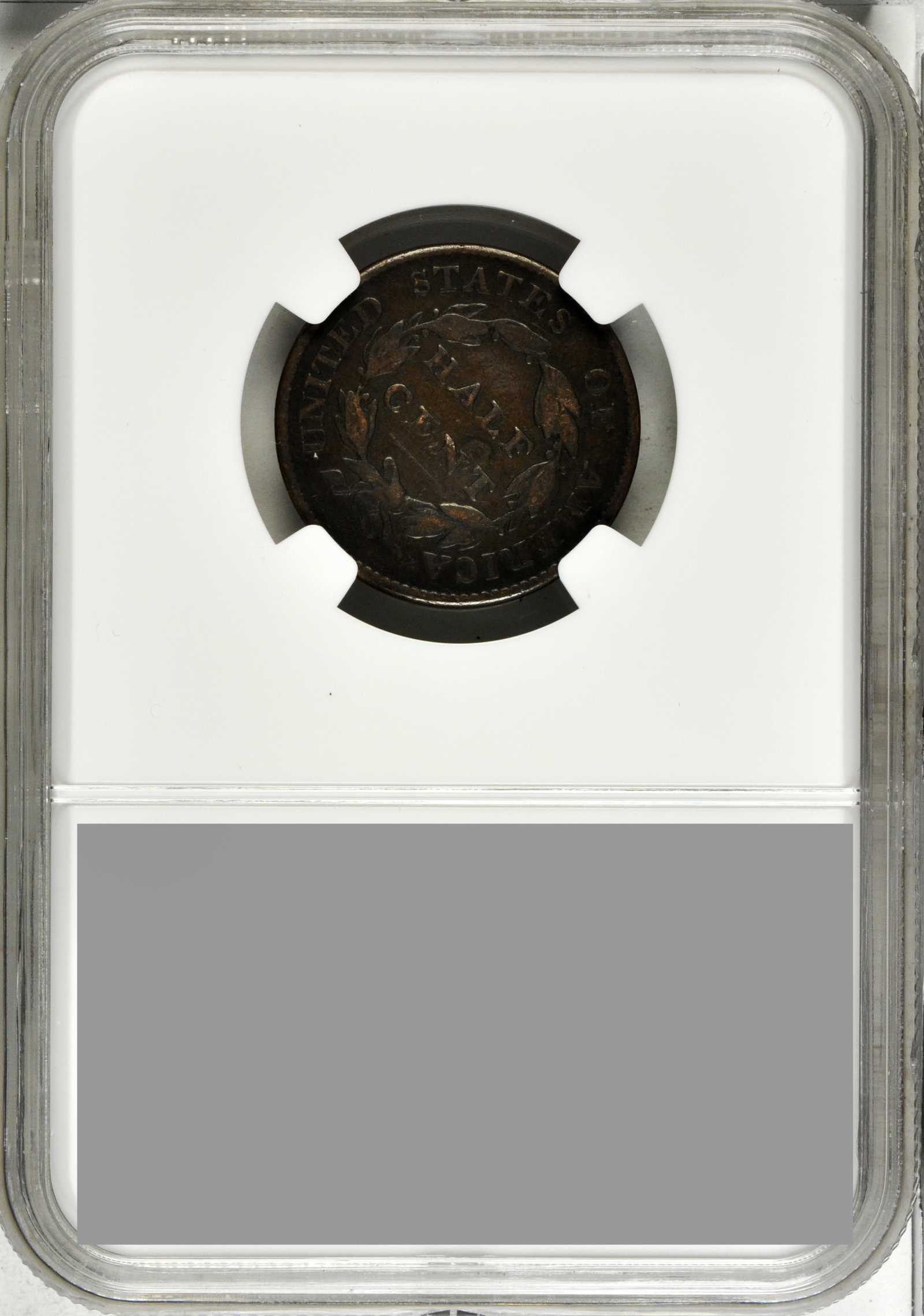 image for: 1825 Classic Head Half Cent. C-1. Rarity-3. Manley Die State 3.0. Fine-12 BN (NGC).