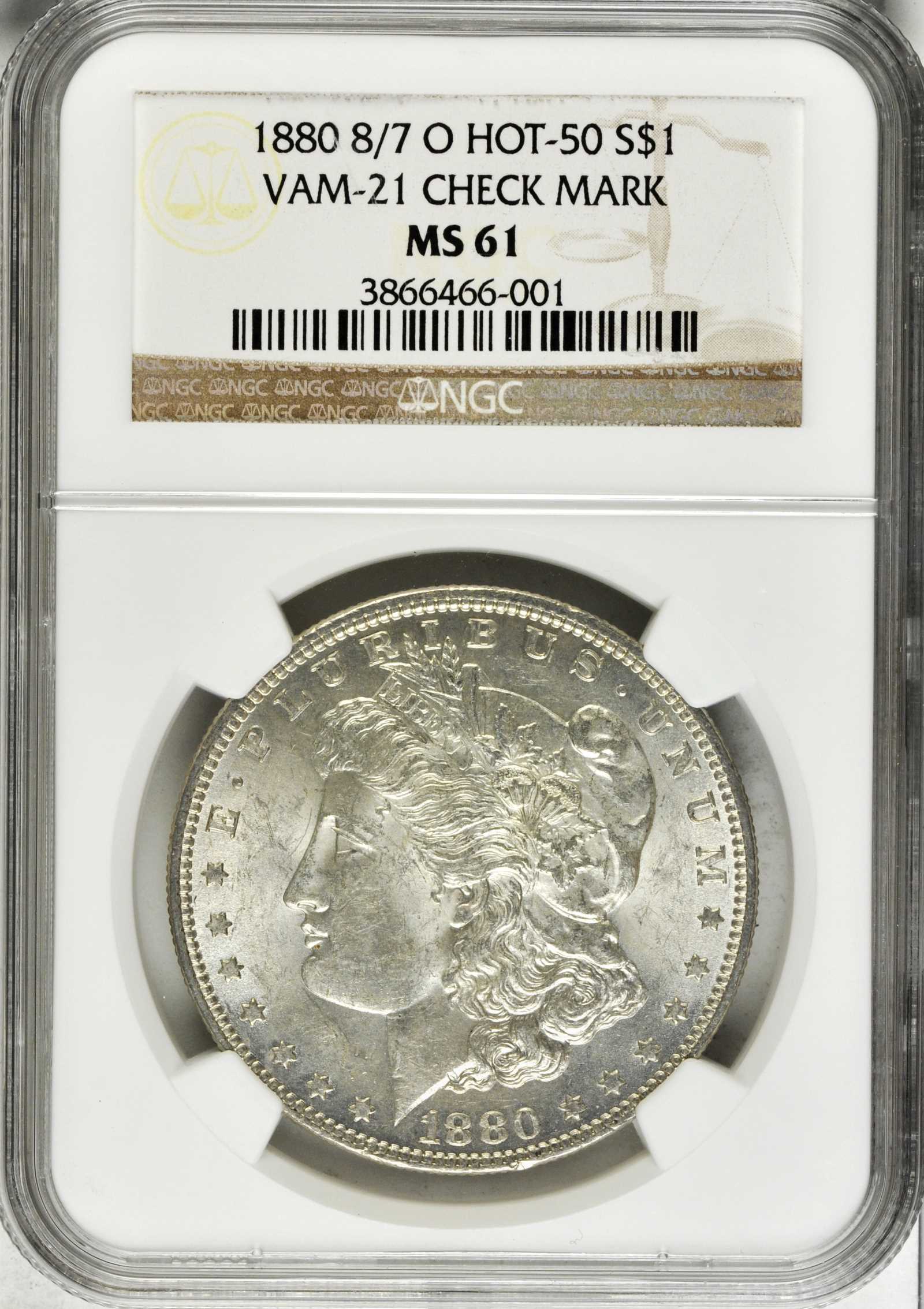 1880-O $1  Checkmark, VAM-21 AG3 CAC thumbnail 13