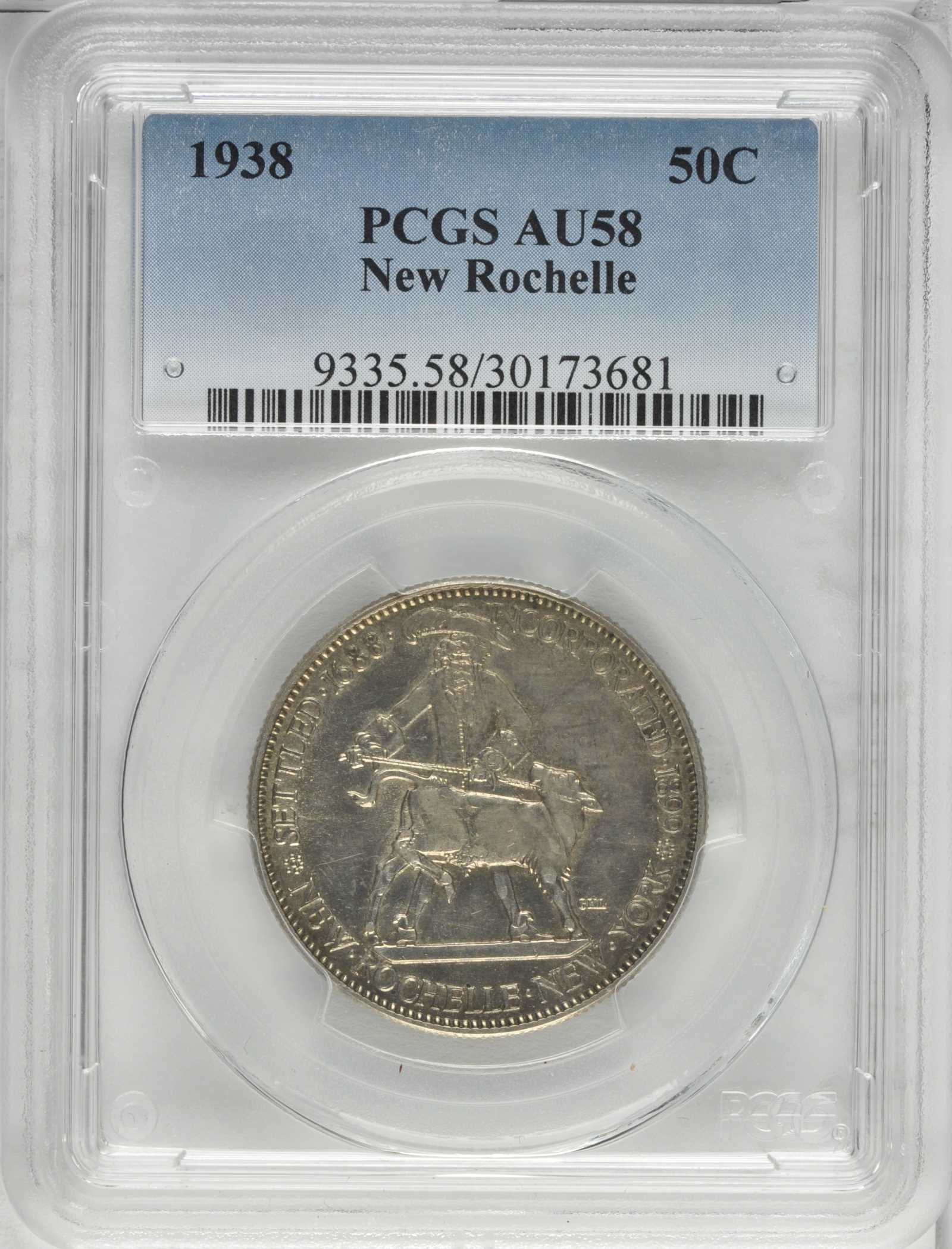 1938 50c New Rochelle XF40 thumbnail 8