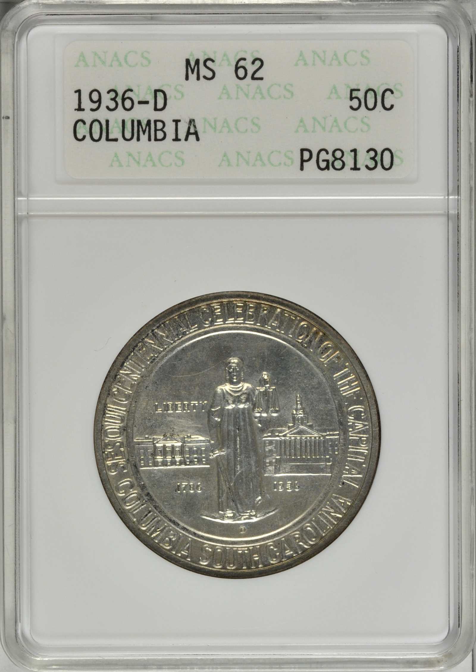 1936-D 50c Columbia XF45 CAC thumbnail 11