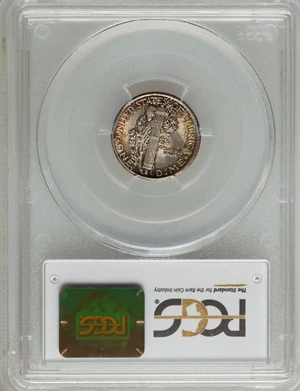 image for: 1916 10C MS67 PCGS. PCGS Population (5/0). NGC Census: (11/1). Mintage: 22,180,080. Numismedia Wsl. Price for problem free ...