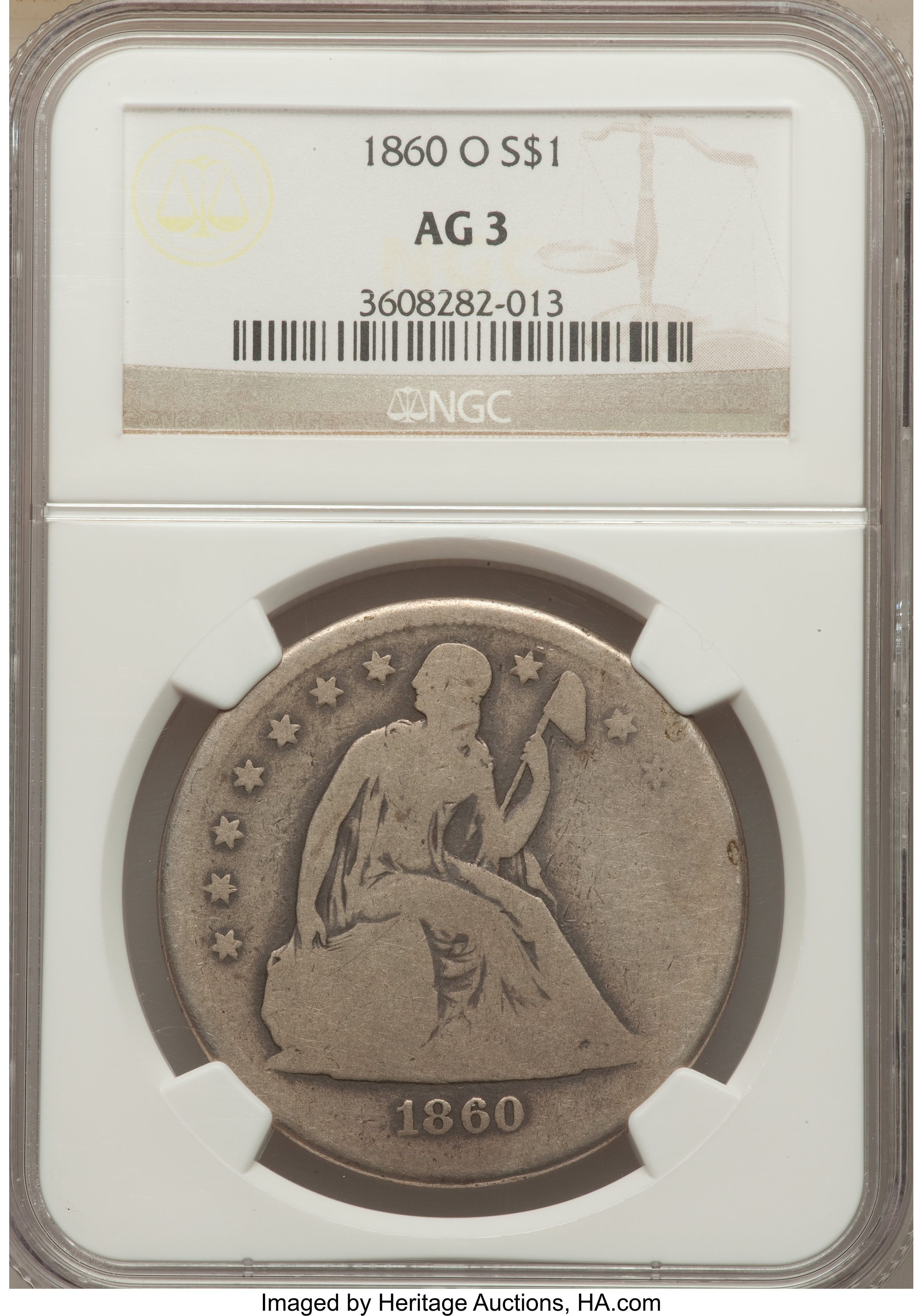 Image for 1860-O $1 AG3