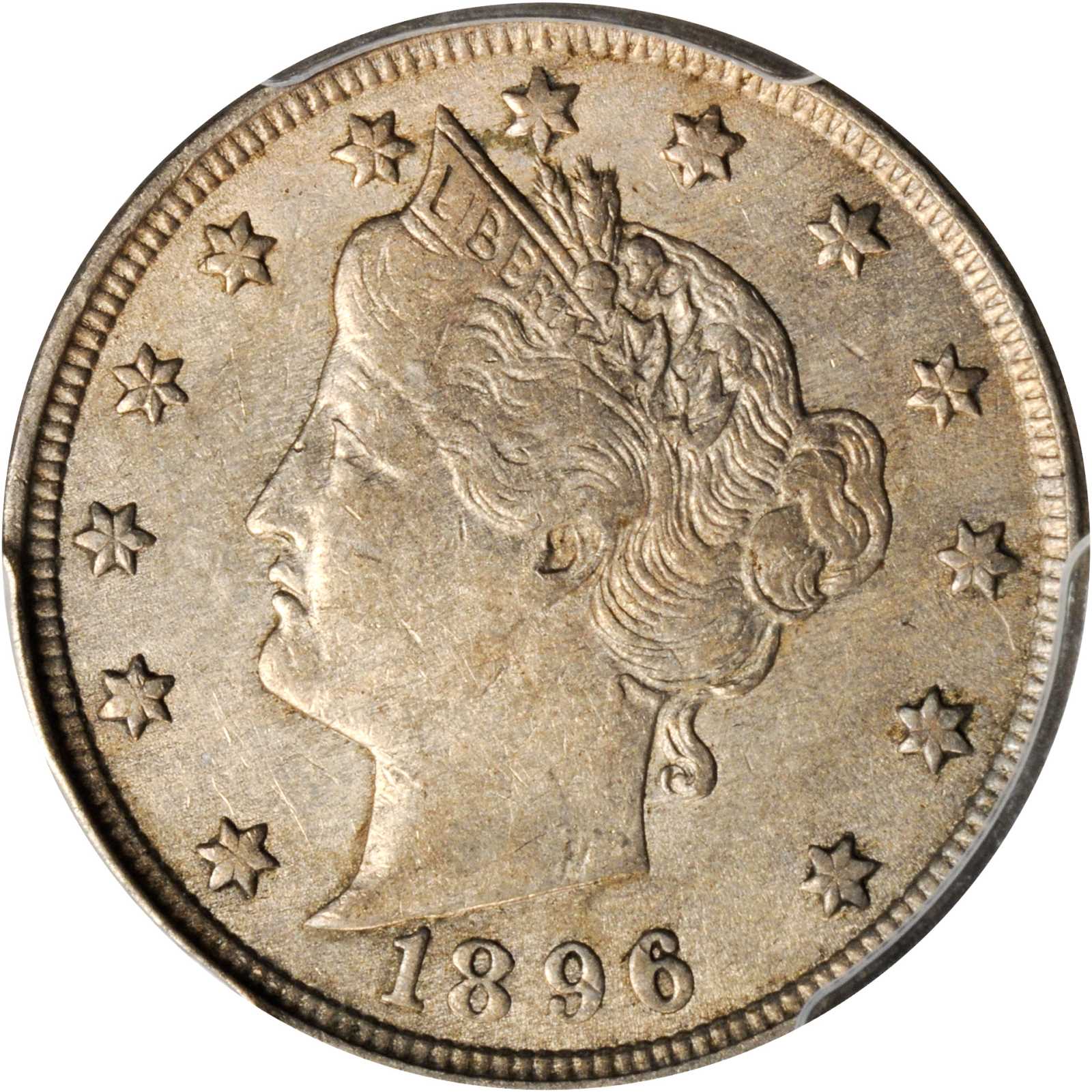 1896 Liberty Nickel. EF-45 (PCGS).