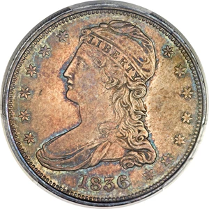 image for: 1836 50C Reeded Edge MS64 PCGS. GR-1, R.2....