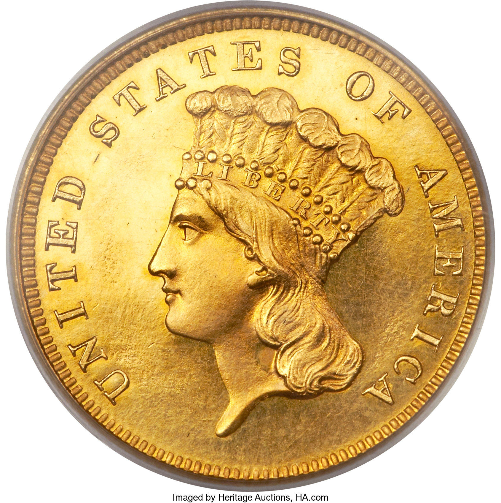 image for: 1858 $3 PR65 PCGS. CAC....