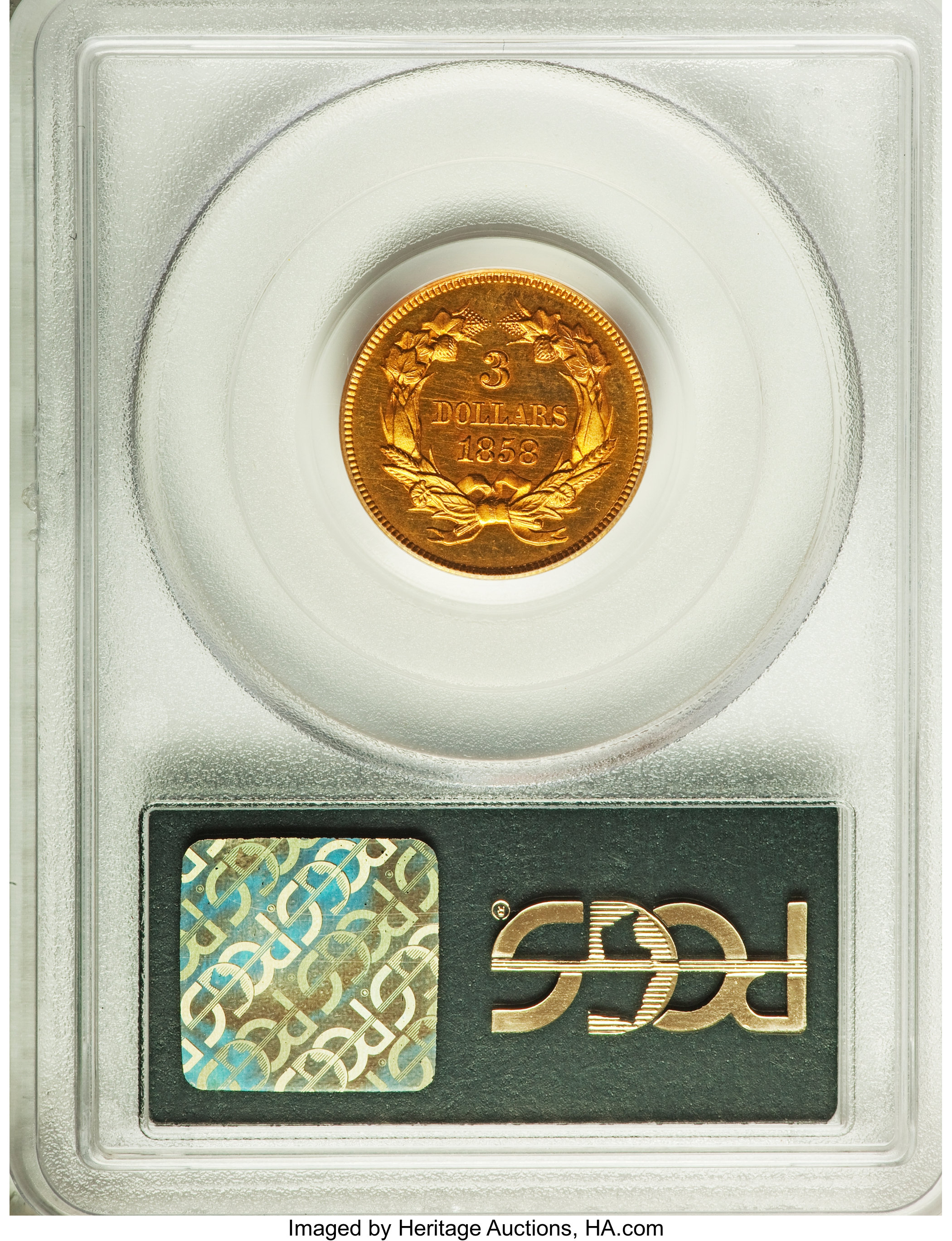 image for: 1858 $3 PR65 PCGS. CAC....