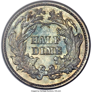 image for: 1860 H10C Transitional MS67 PCGS. CAC. V-1. Breen-3097, Judd-267, Pollock-315, R.4....