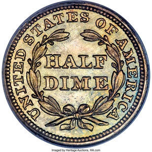 image for: 1852 H10C PR64 PCGS. CAC. V-3....