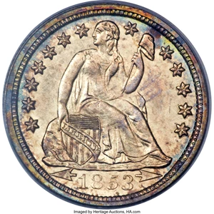 image for: 1853-O 10C Arrows MS65 PCGS. Fortin-107....