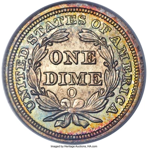 image for: 1853-O 10C Arrows MS65 PCGS. Fortin-107....