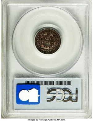 image for: 1854 10C Arrows PR65 PCGS. CAC. Fortin-111....