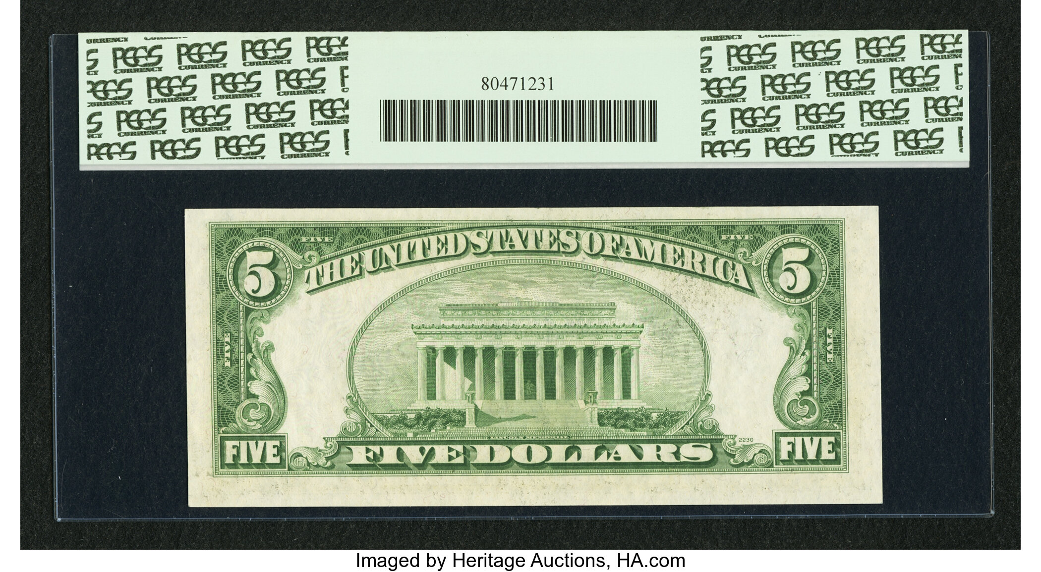 image for: Fr. 1962-B* $5 1950A Federal Reserve Note. PCGS Very Choice New 64PPQ....