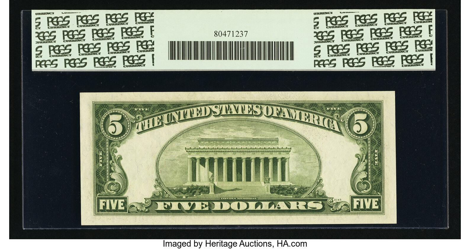image for: Top Pop Fr. 1962-B* $5 1950A Federal Reserve Note. PCGS Gem New 66PPQ....