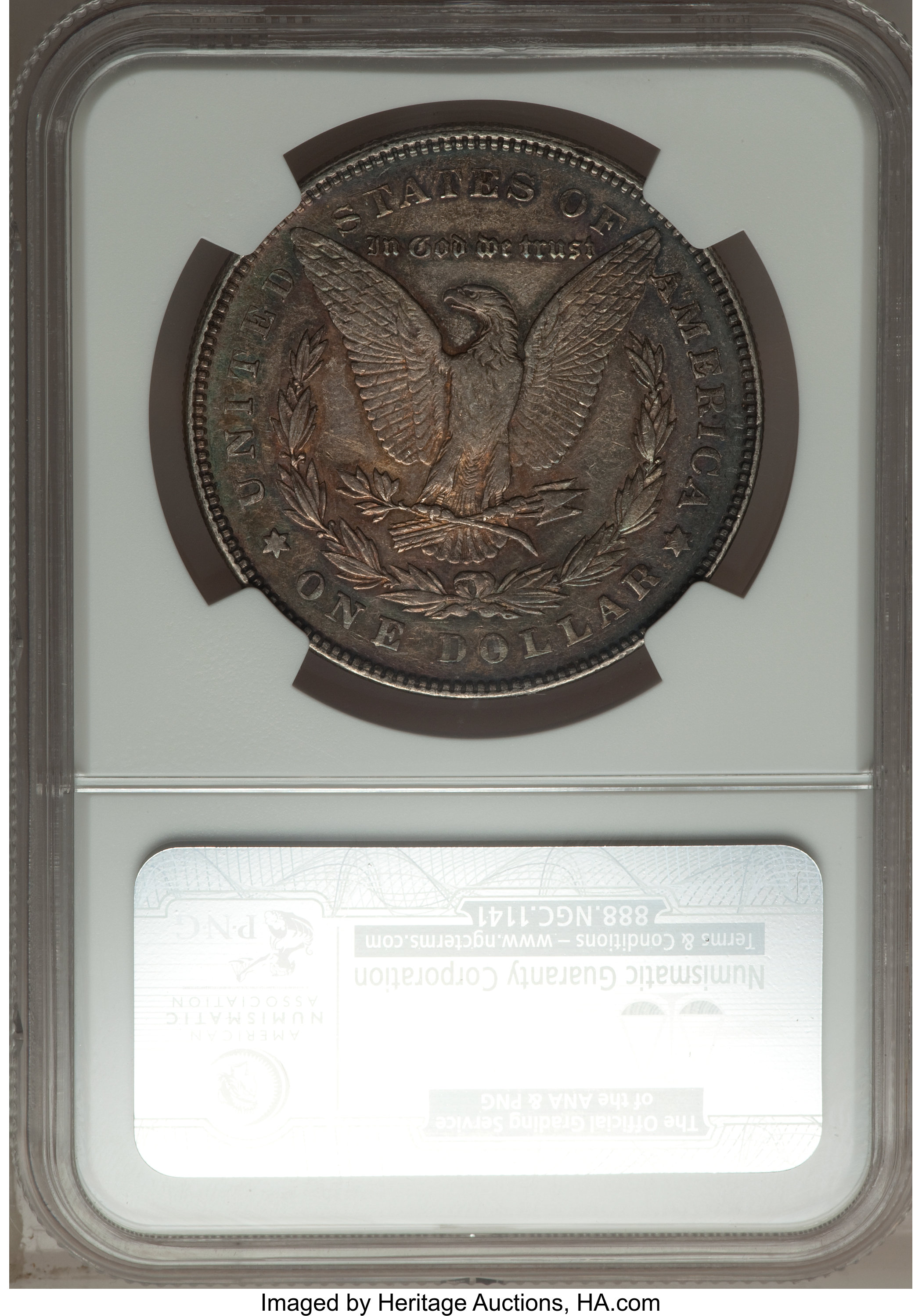 1878 7TF $1  Reverse of 1878, Tripled Blossoms, VAM-115 AU55 thumbnail 2