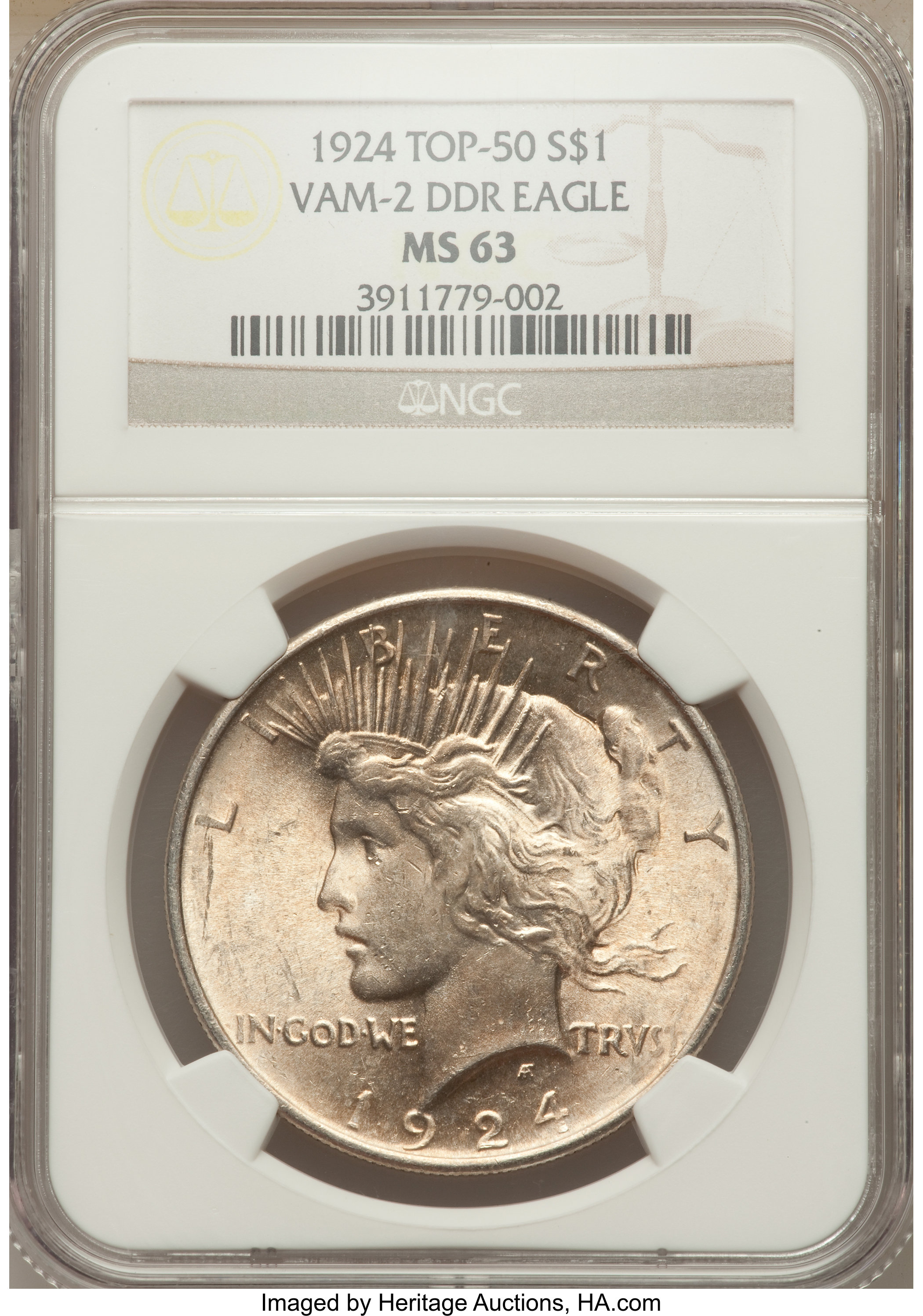 1924 $1 Doubled Eagle, VAM-2 MS63 NGC. TOP-50. NGC Census: (0/0). PCGS Population (14/9)....