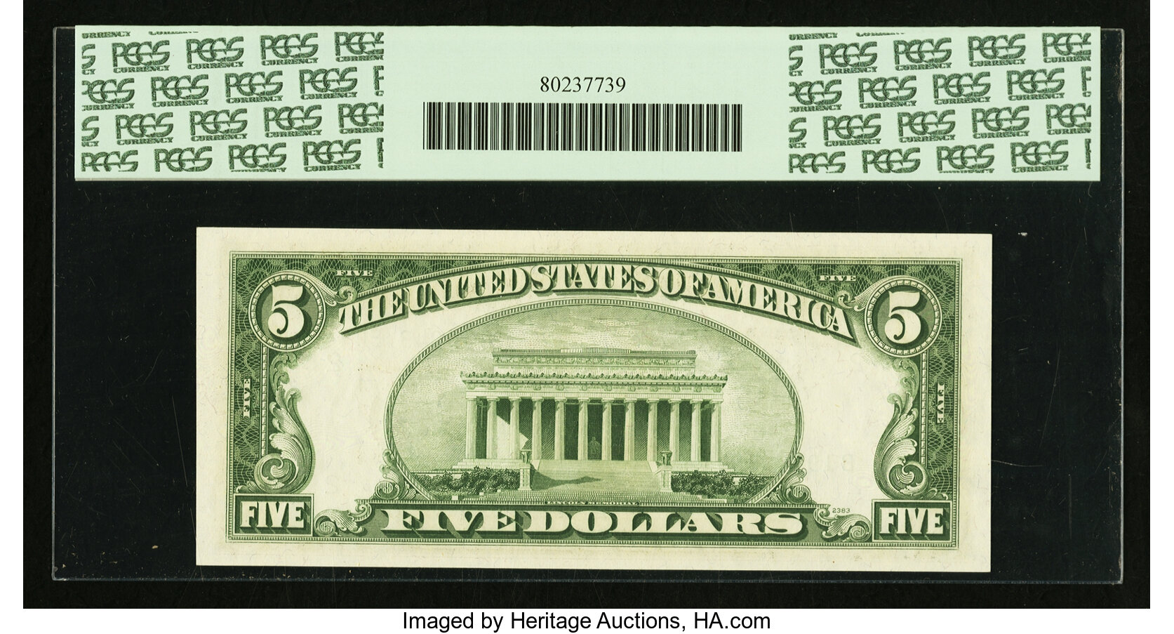image for: Fr. 1965-B* $5 1950D Federal Reserve Star Note. PCGS Gem New 65PPQ....