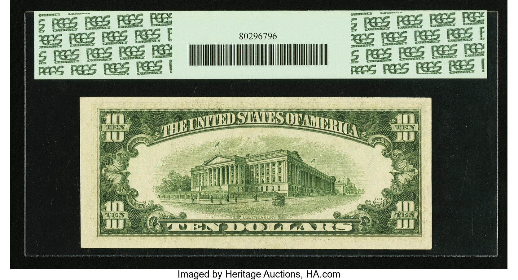 image for: Fr. 2013-E* $10 1950C Federal Reserve Star Note. PCGS Choice New 63PPQ....