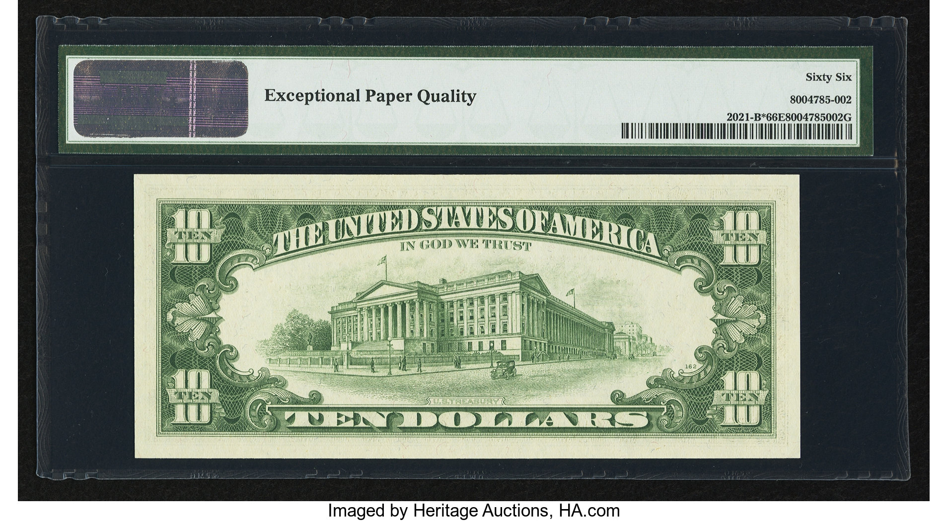 image for: Fr. 2021-B* $10 1969C Federal Reserve Note. PMG Gem Uncirculated 66 EPQ....