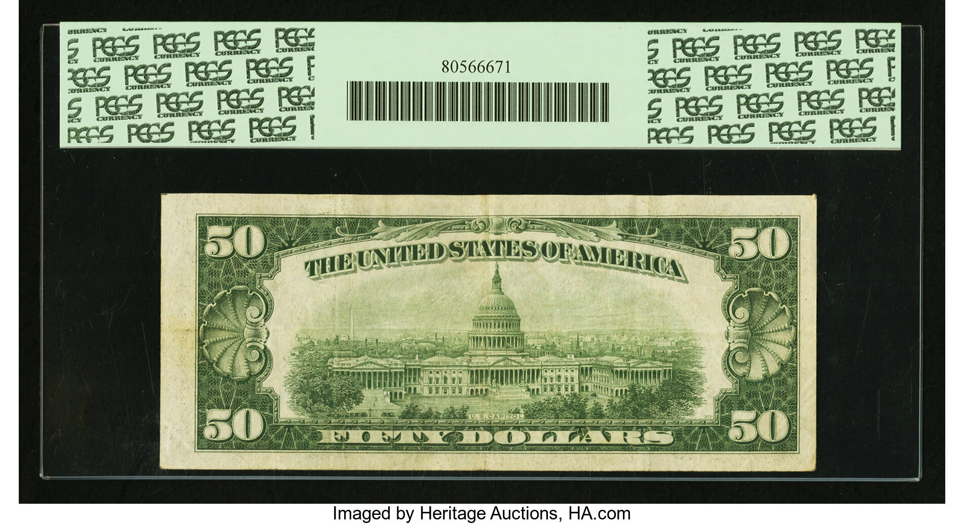 image for: Fr. 2105-E* $50 1934C Federal Reserve Star Note. PCGS Apparent Very Fine 30....