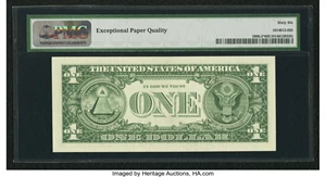 image for: Fr. 1906-J* $1 1969C Federal Reserve Note. PMG Gem Uncirculated 66 EPQ....
