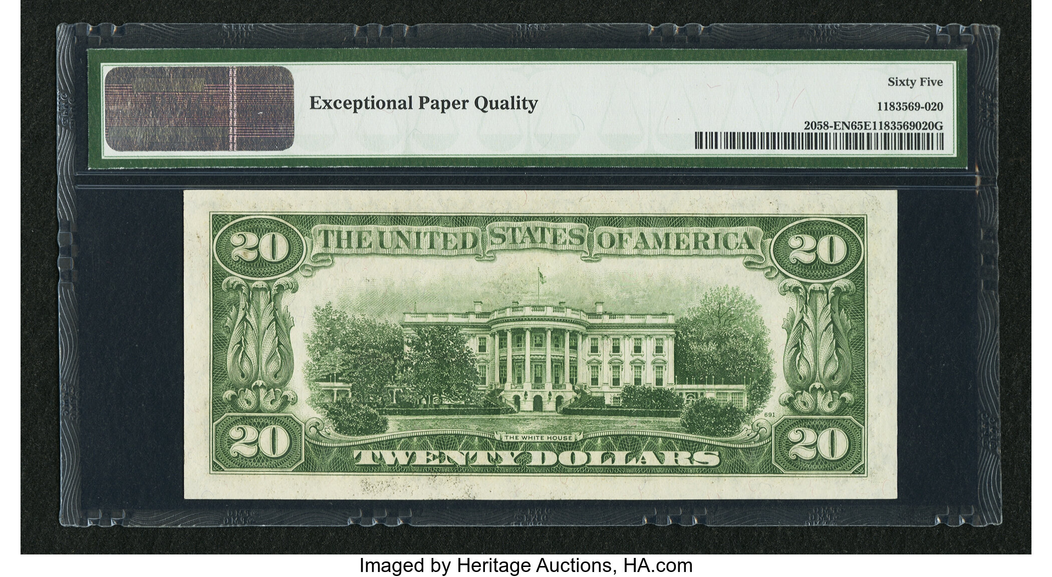 image for: Fr. 2058-E $20 1934D Narrow Federal Reserve Note. PMG Gem Uncirculated 65 EPQ....