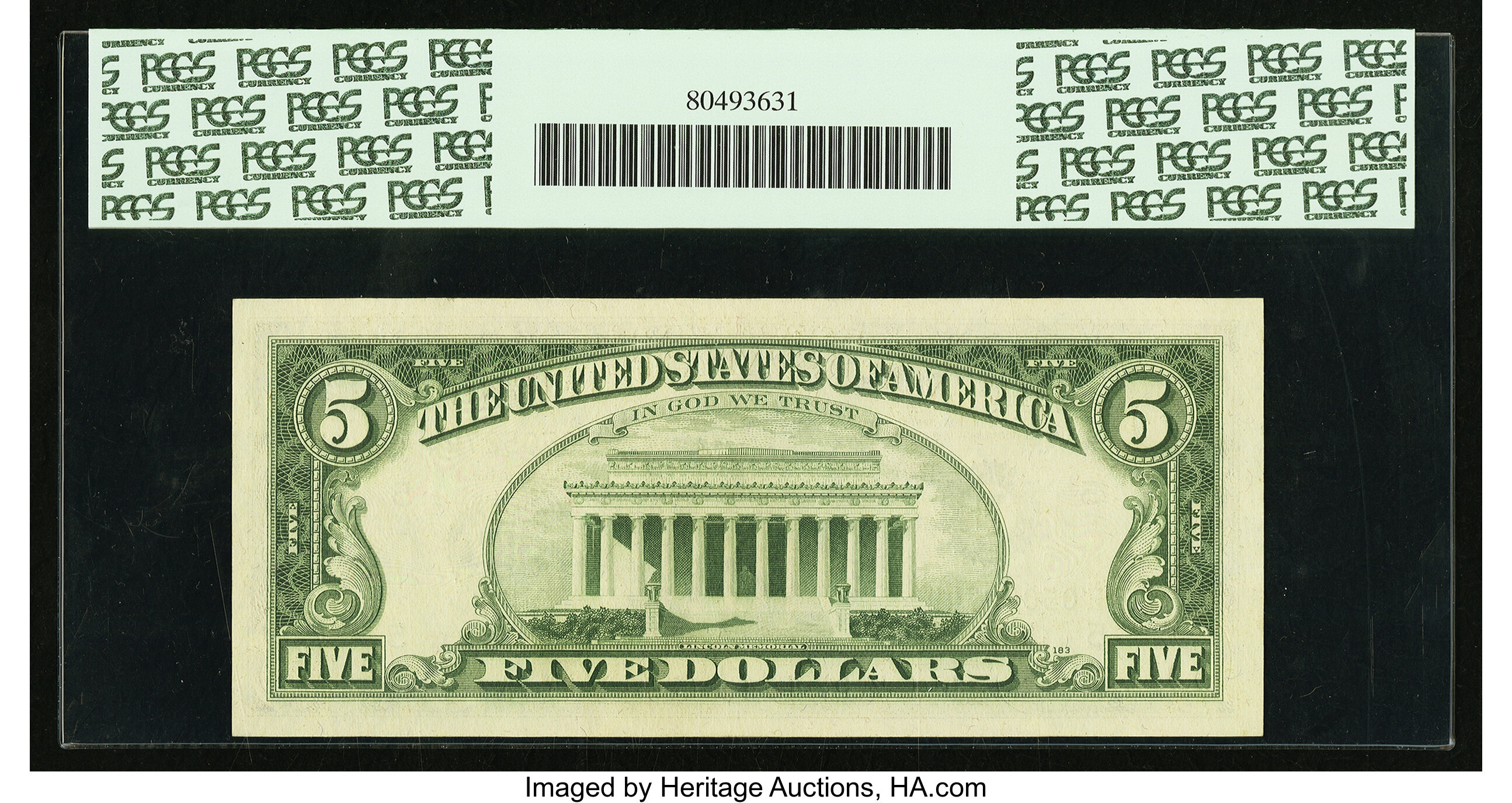 image for: Fr. 1971-E* $5 1969B Federal Reserve Note. PCGS Choice About New 58PPQ....